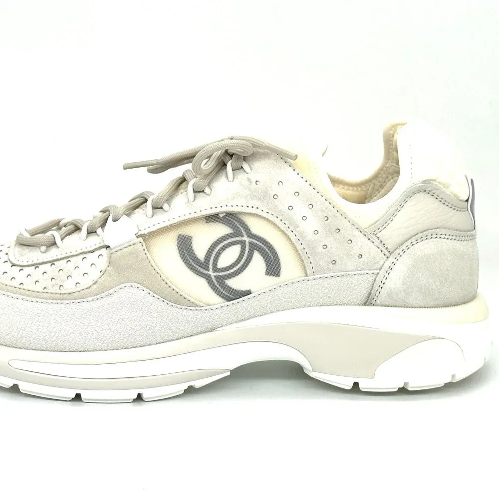 CHANEL 23S 2023 Suede Fabric Mesh CC Sport Sneakers Kicks Shoes Trainers - Picture 3 of 15